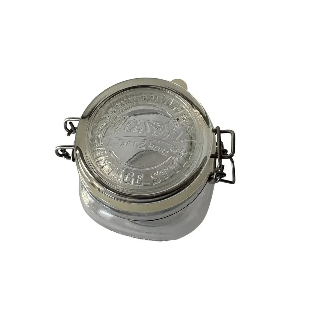 Mason Craft & More Glass Clamp Lid Storage Jar Canister Airtight 6”